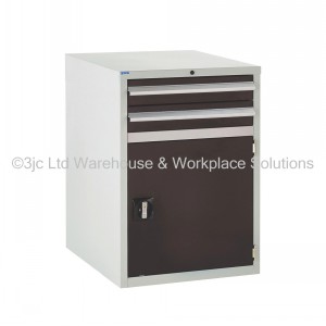 Euroslide Storage Cabinet 2 Drawer & Cupboard 825mm
